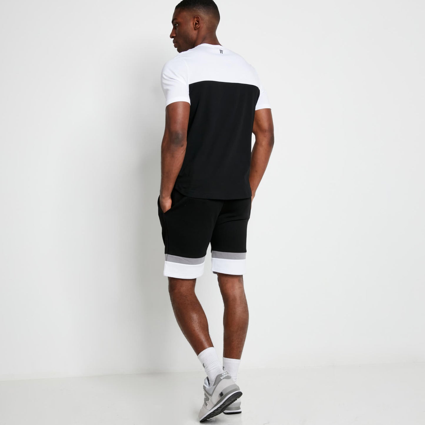 11 Degrees PLAY HARD Shorts – Black / White / Shadow Grey