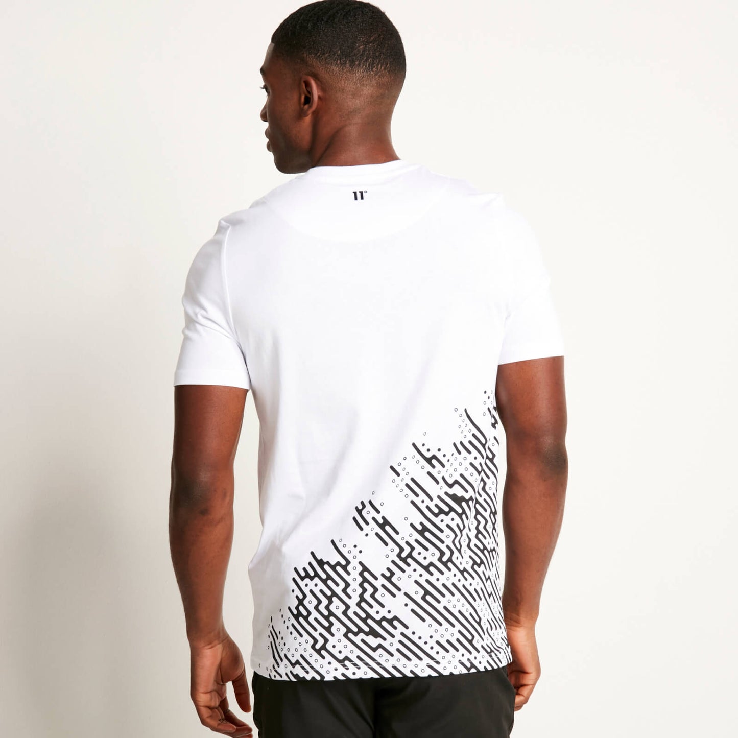 Placement Circuit Print Short Sleeve T-Shirt – White