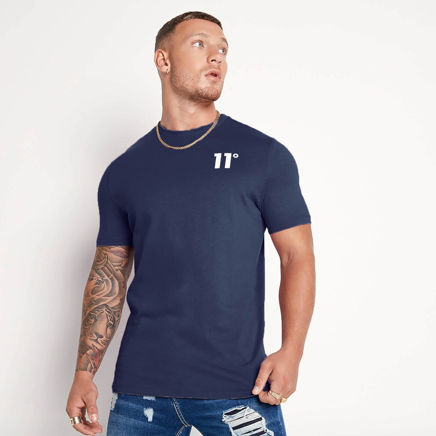 11 Degrees Core T-Shirt - Washed Navy