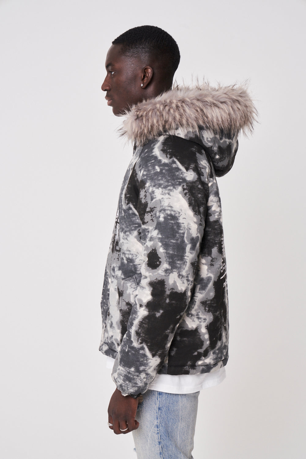 The Couture Club Fur Hooded Jacket - khaki camo